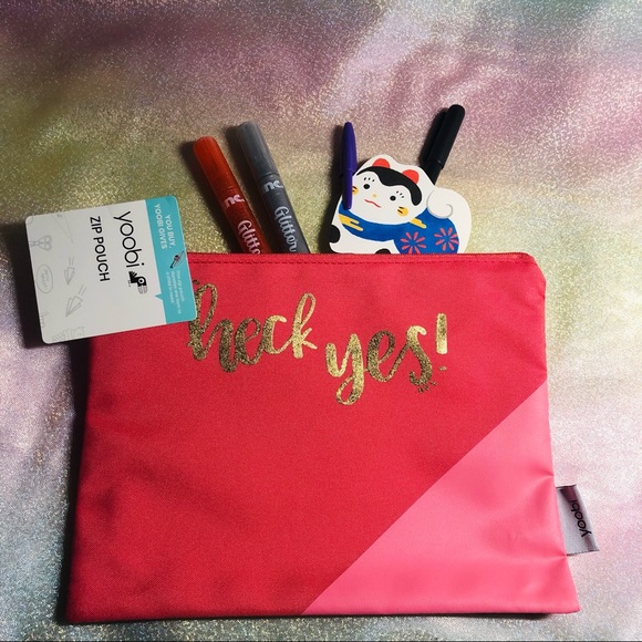 NWT Yoobi Zipper Pouch pencil case universal - Picture 3 of 5